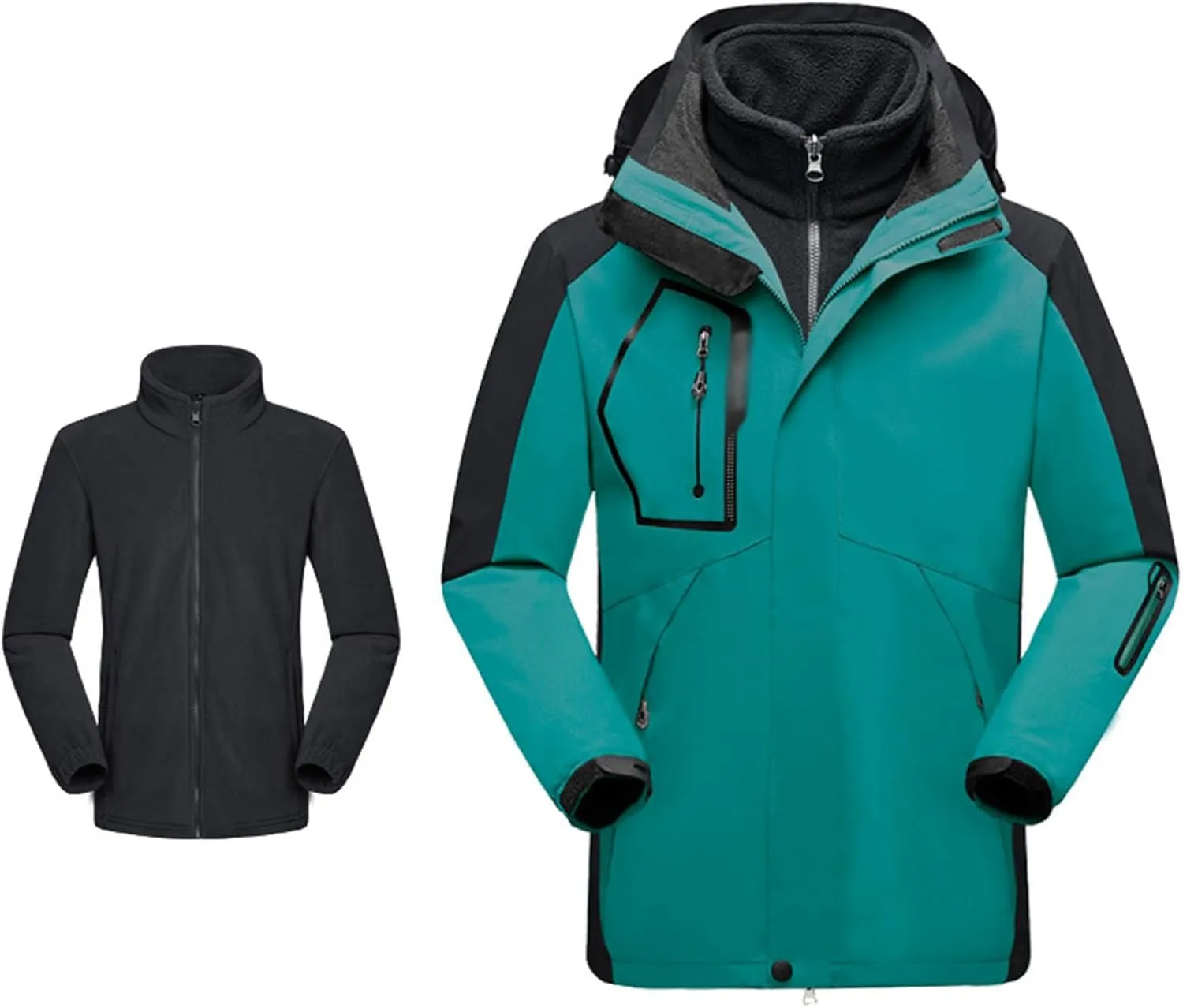 2024 Men's Lightweight Trench Coats Windproof proof Hooded Rain Jacket Outdoor Shell Windbreaker Jackets for Hiking Travel