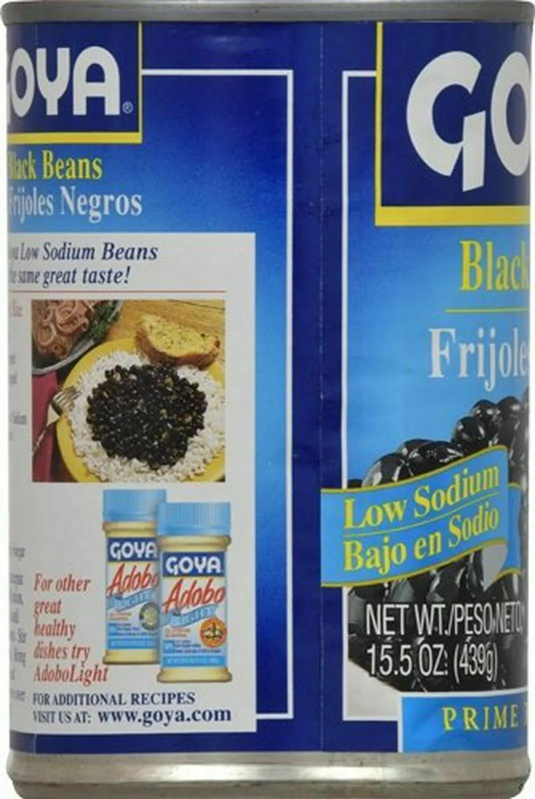 (3 Pack) Goya Black Beans Frijoles Negros low sodium 15.5 Oz