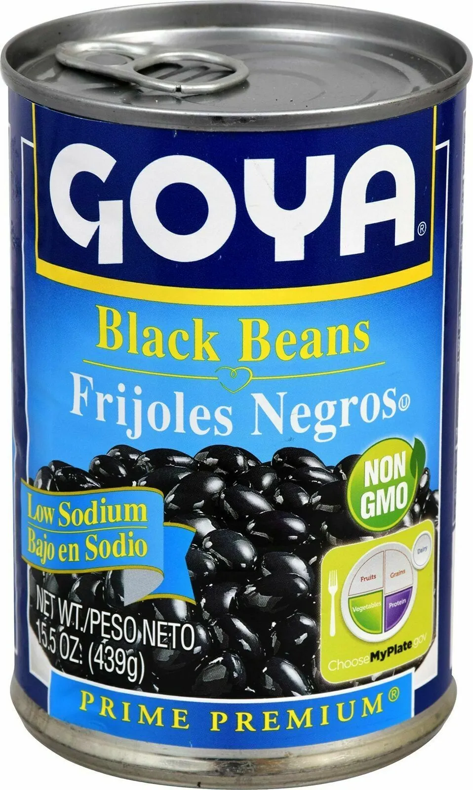 (3 Pack) Goya Black Beans Frijoles Negros low sodium 15.5 Oz