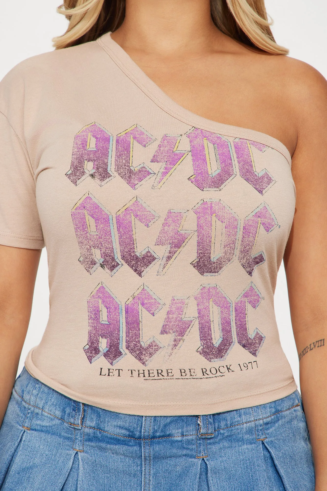 ACDC One Shoulder Top - Taupe