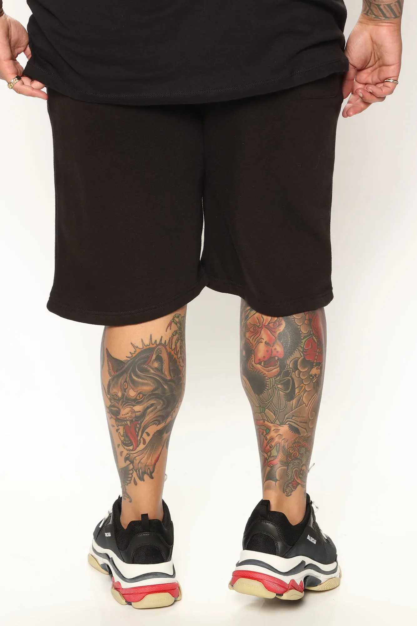 Avengers Patches Shorts - Black
