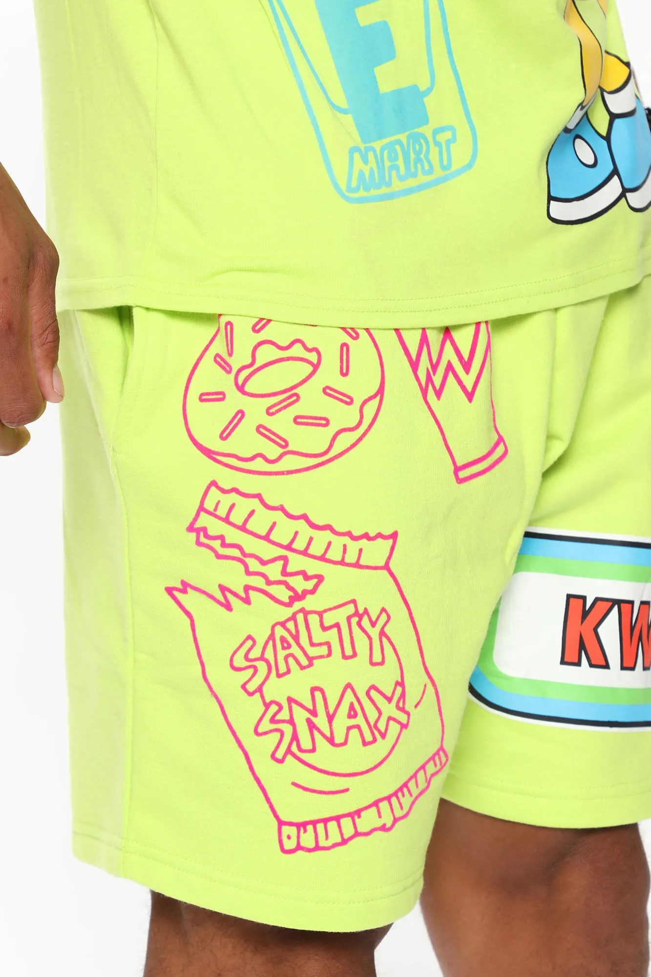 Bart Simpson Snacks Shorts - Lime