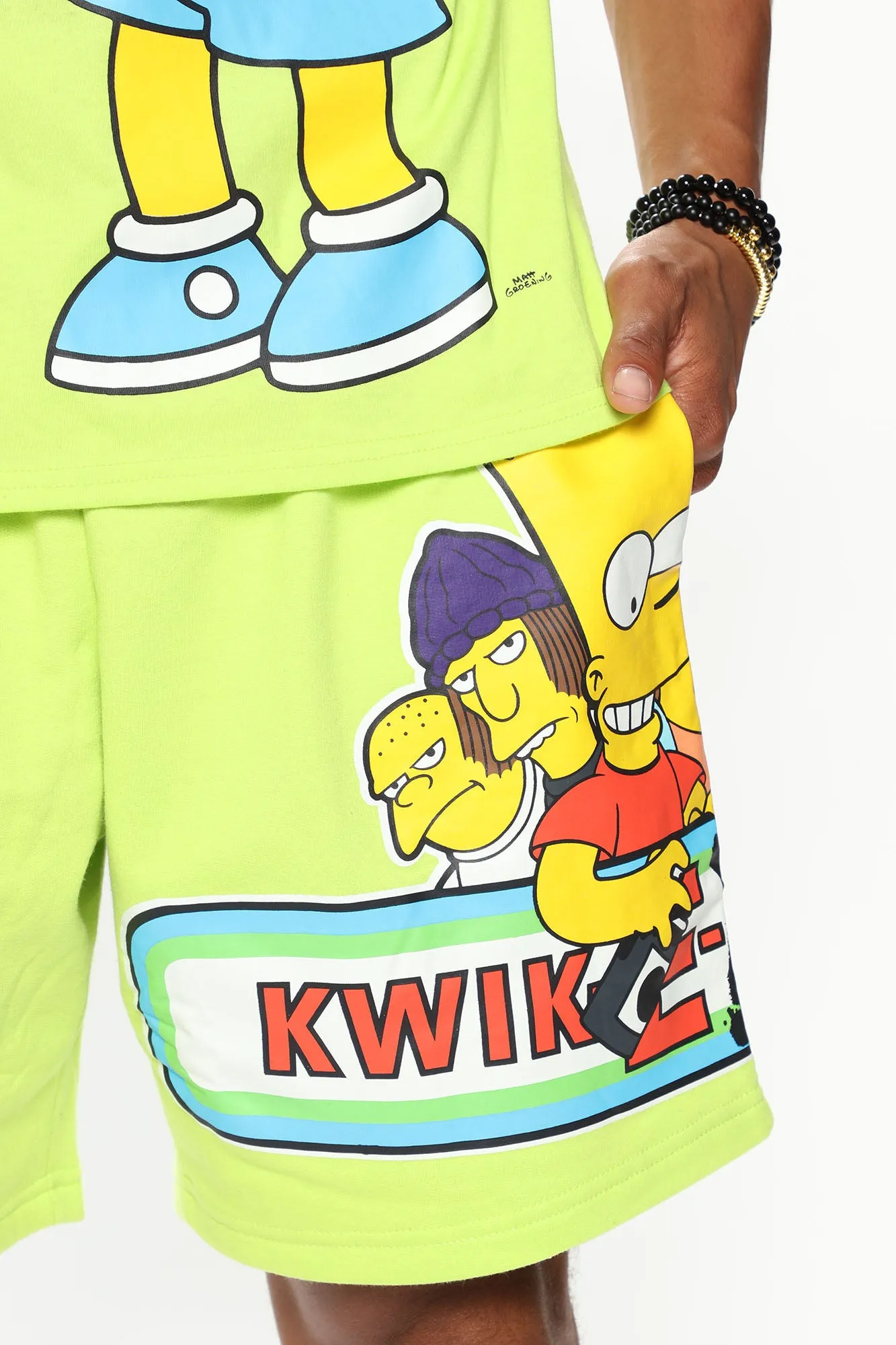 Bart Simpson Snacks Shorts - Lime