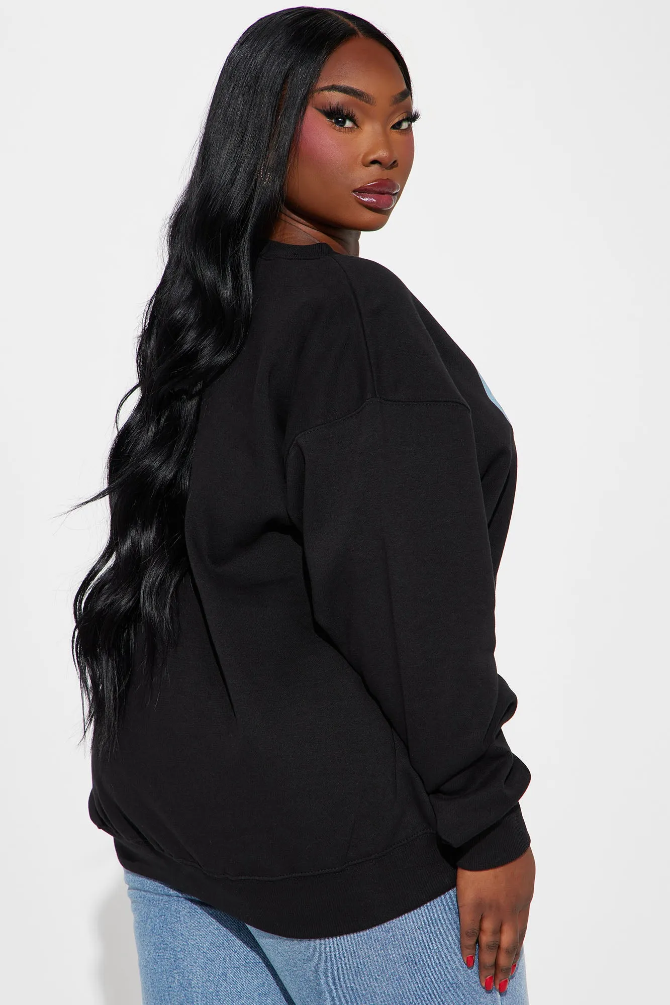 Beautiful Self Crew Neck Sweatshirt - Black