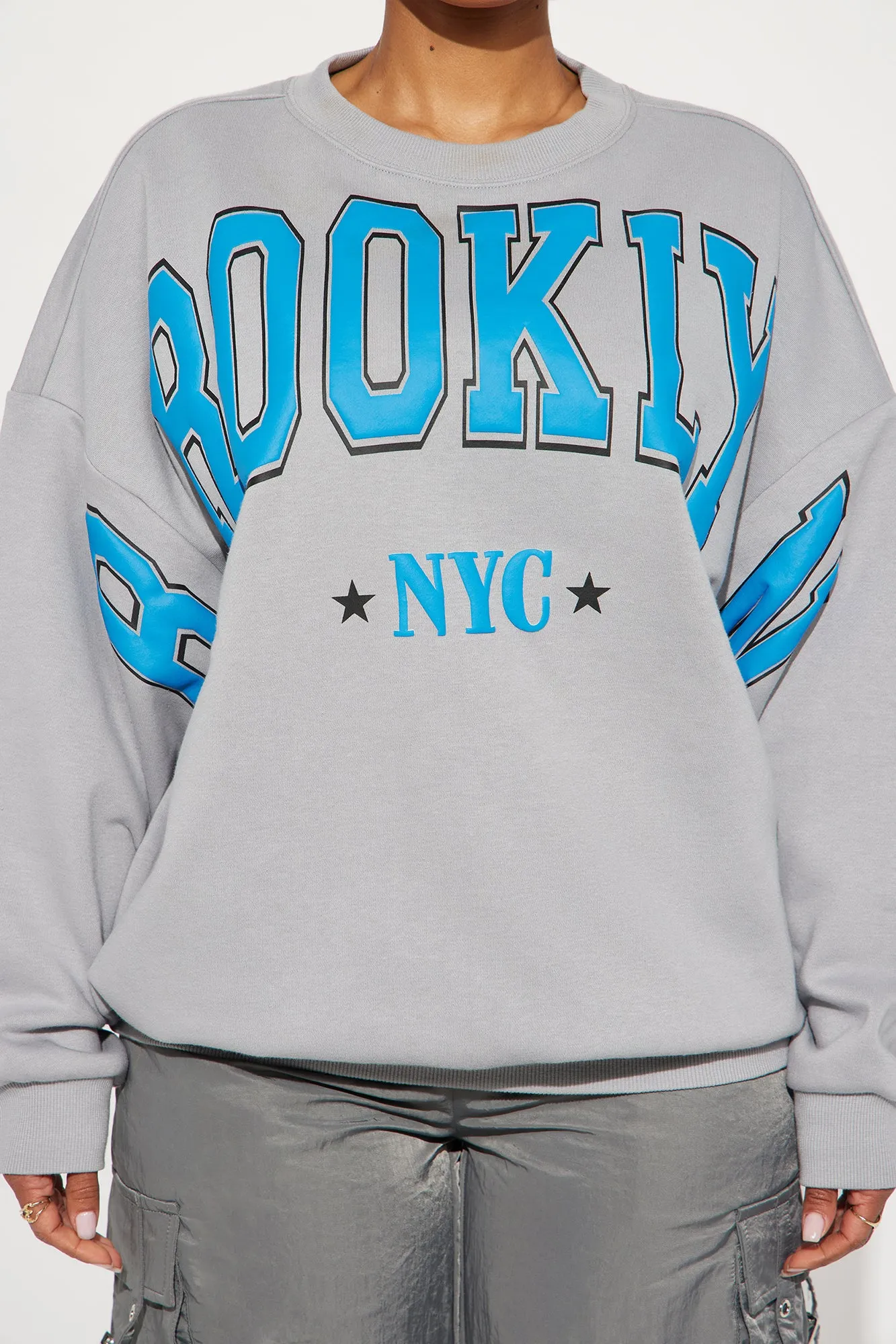 Better In Brooklyn Oversized Sweatshirt - Grey