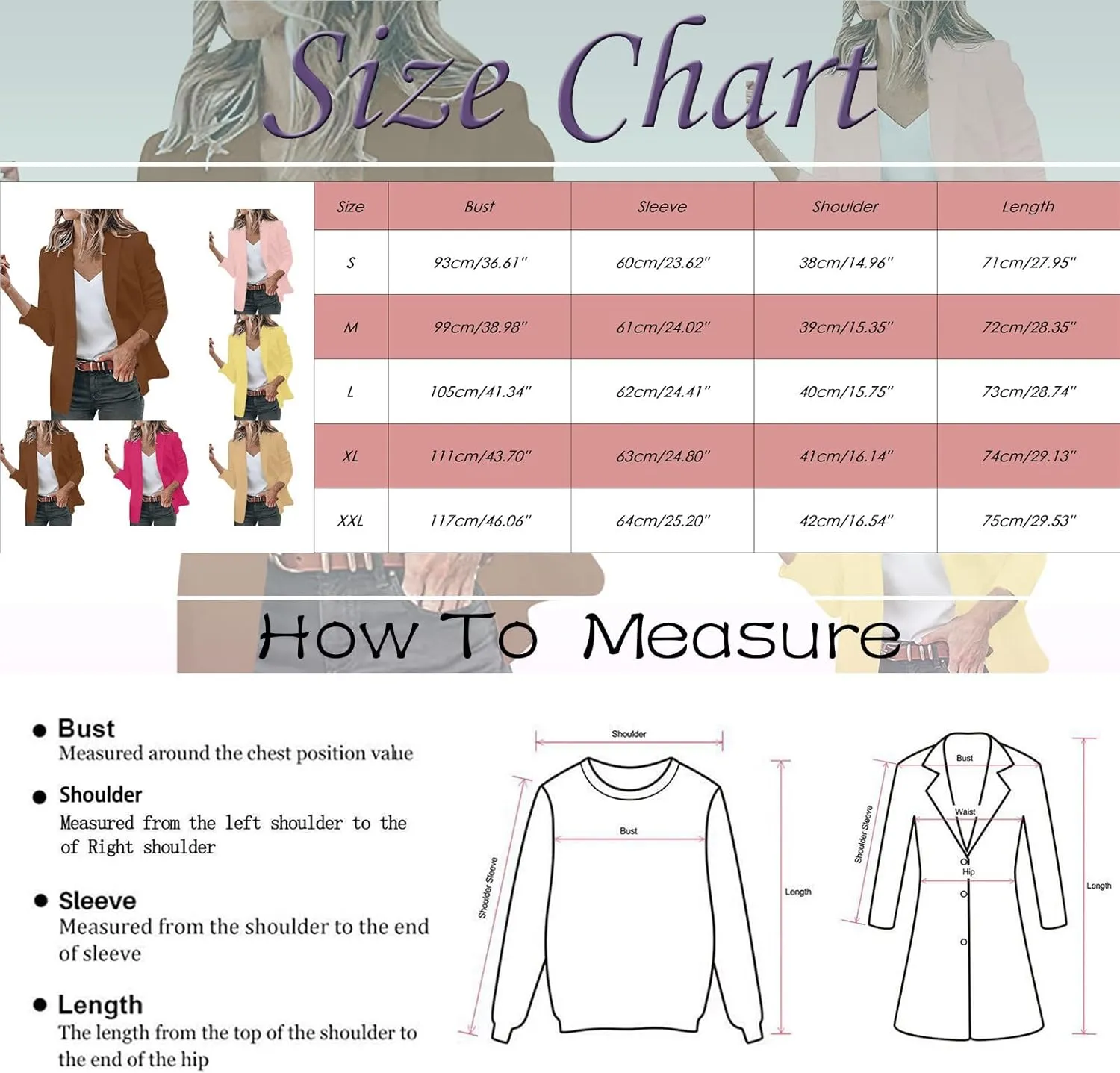 Blazer Jackets for Women Color Long Sleeve Lapel Suit Small Jacket Cardigan Work Suit Fall Fashion Blazer Blazer