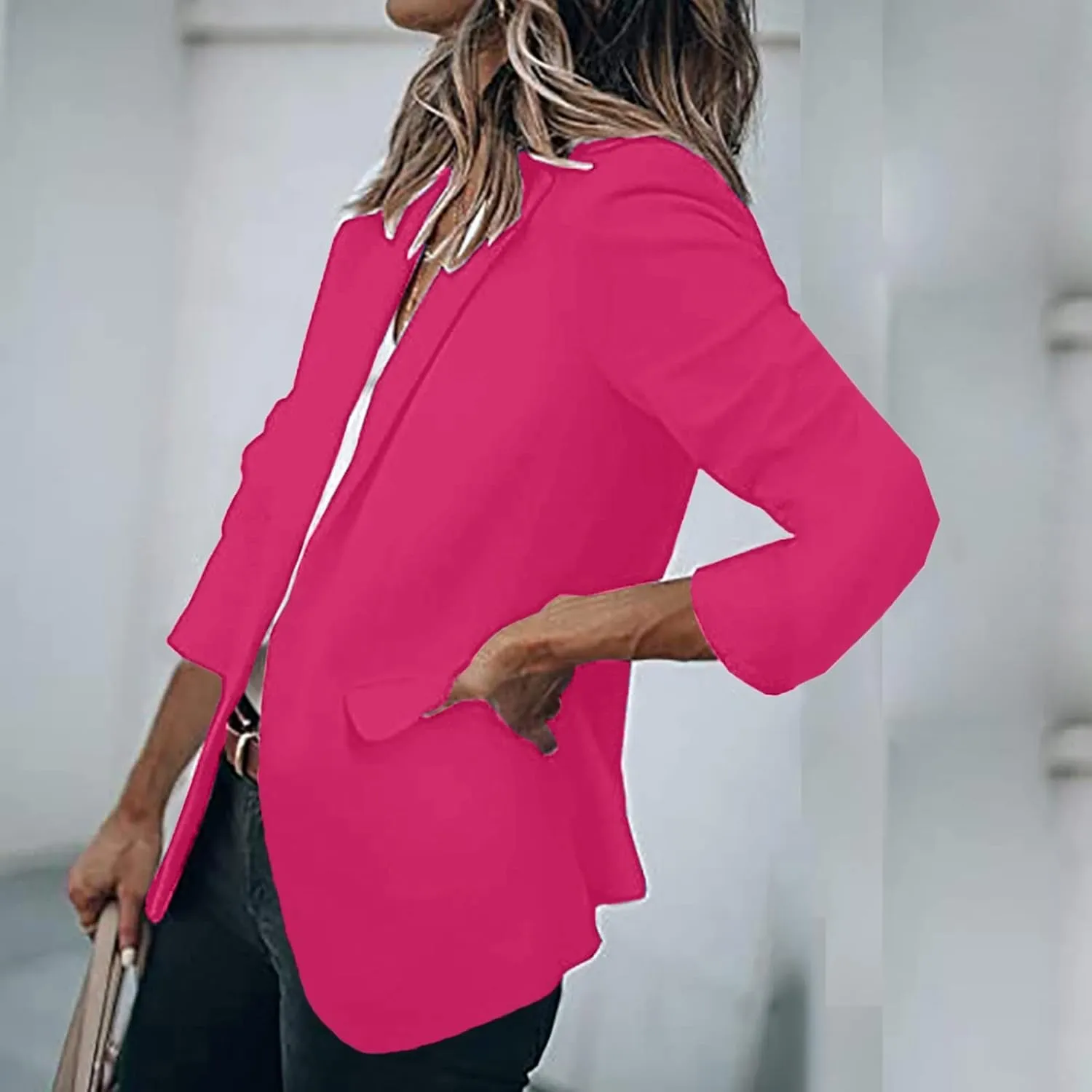 Blazer Jackets for Women Color Long Sleeve Lapel Suit Small Jacket Cardigan Work Suit Fall Fashion Blazer Blazer