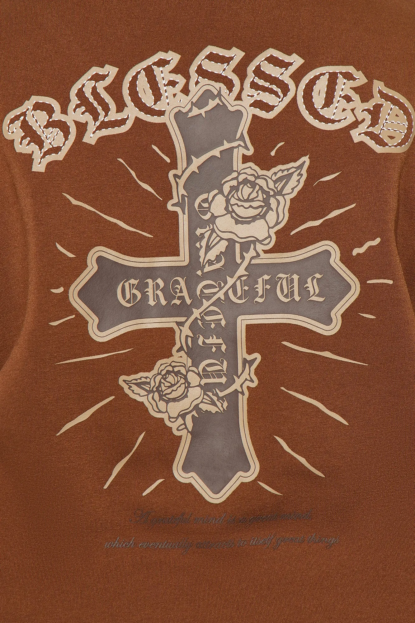 Blessed And Grateful Hoodie - Brown