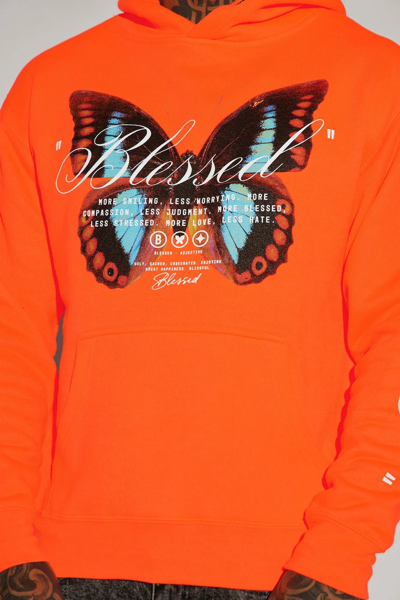 Blessed Butterfly Hoodie - Orange