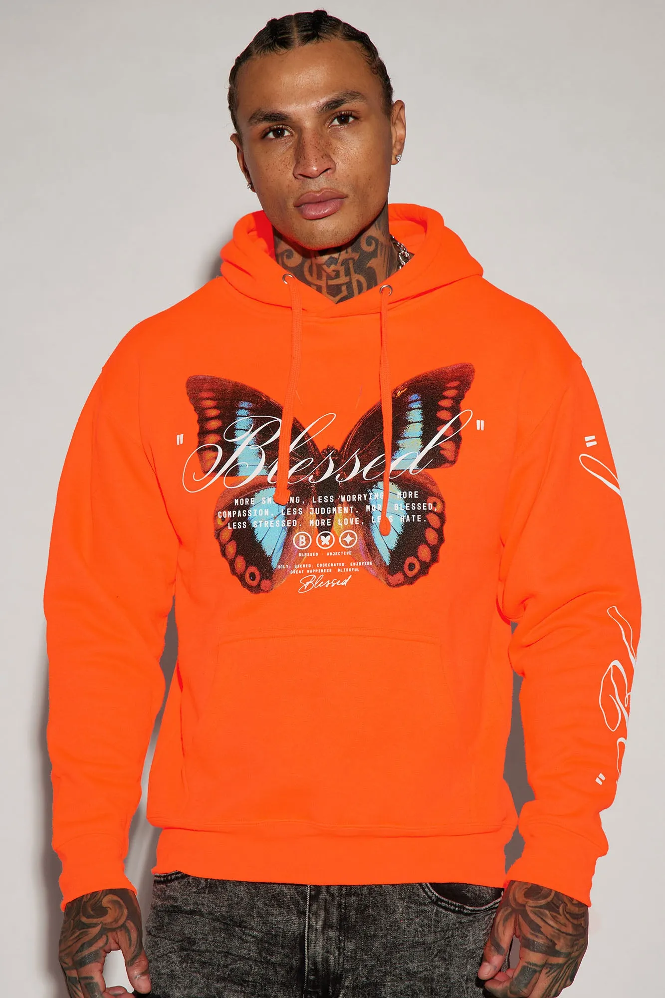 Blessed Butterfly Hoodie - Orange