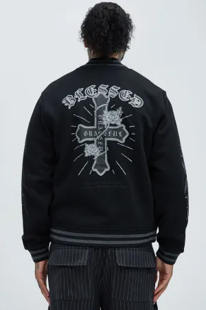 Blessed Varsity Jacket - Black