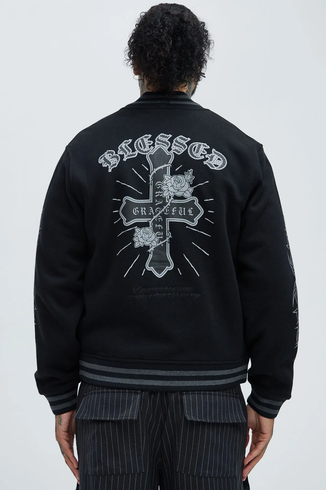 Blessed Varsity Jacket - Black
