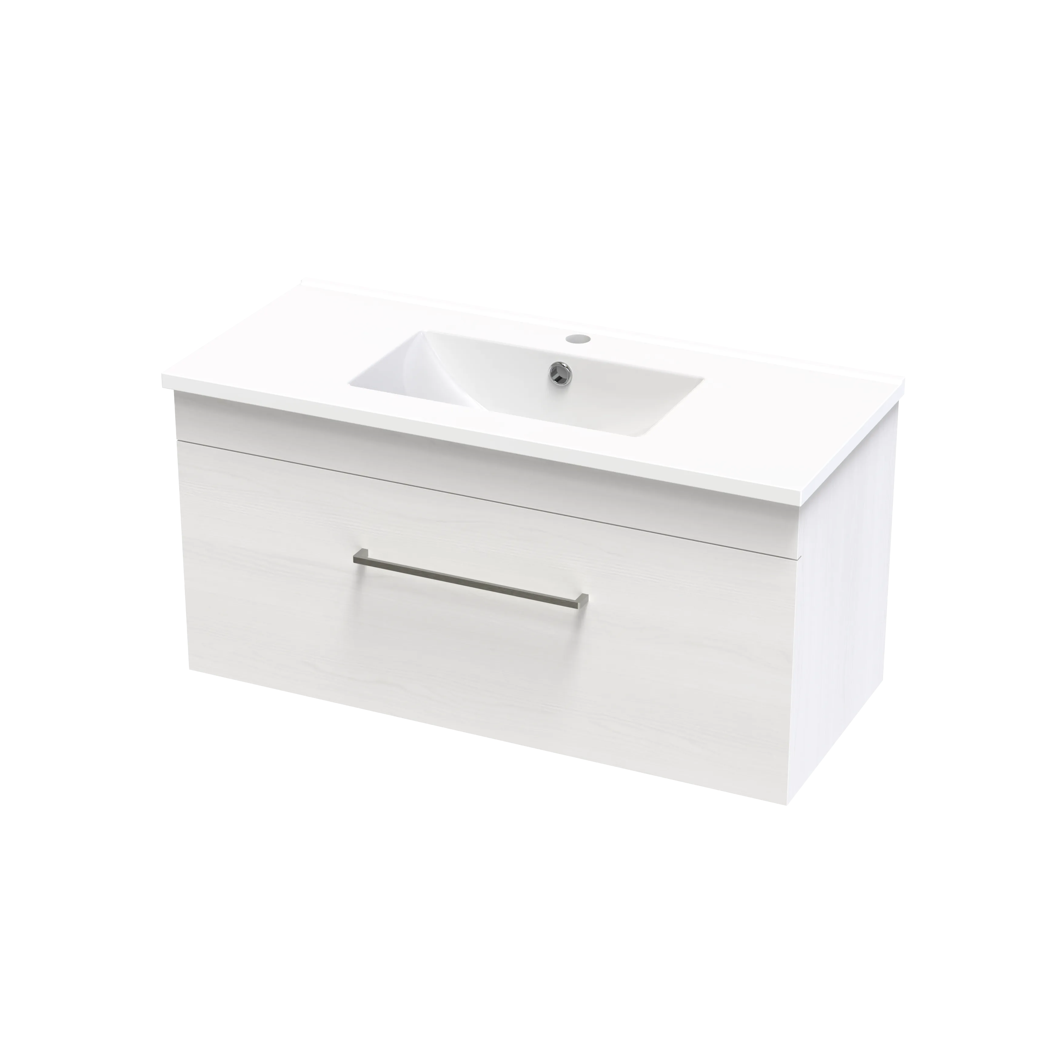 Cashmere Slim 900 Single Drawer Wall Vanity