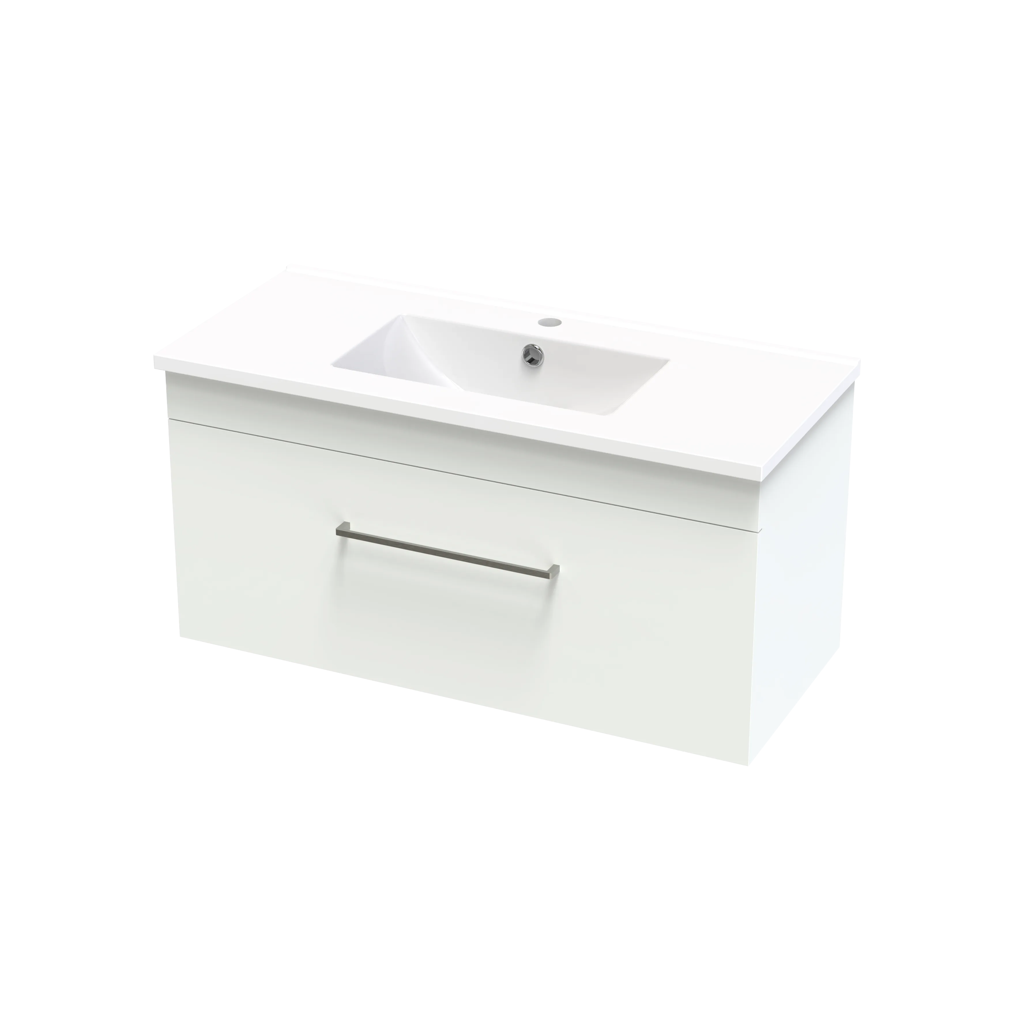 Cashmere Slim 900 Single Drawer Wall Vanity