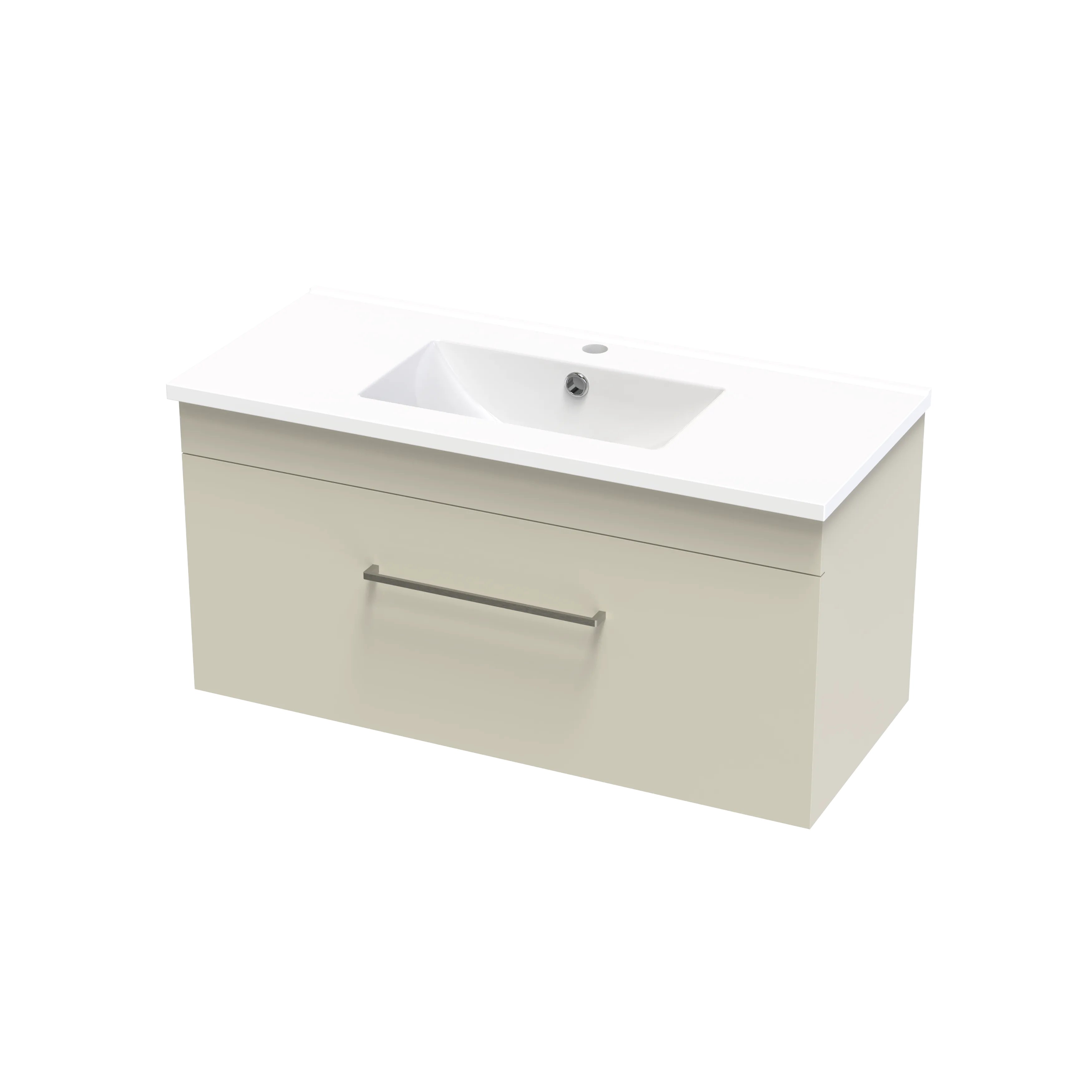 Cashmere Slim 900 Single Drawer Wall Vanity