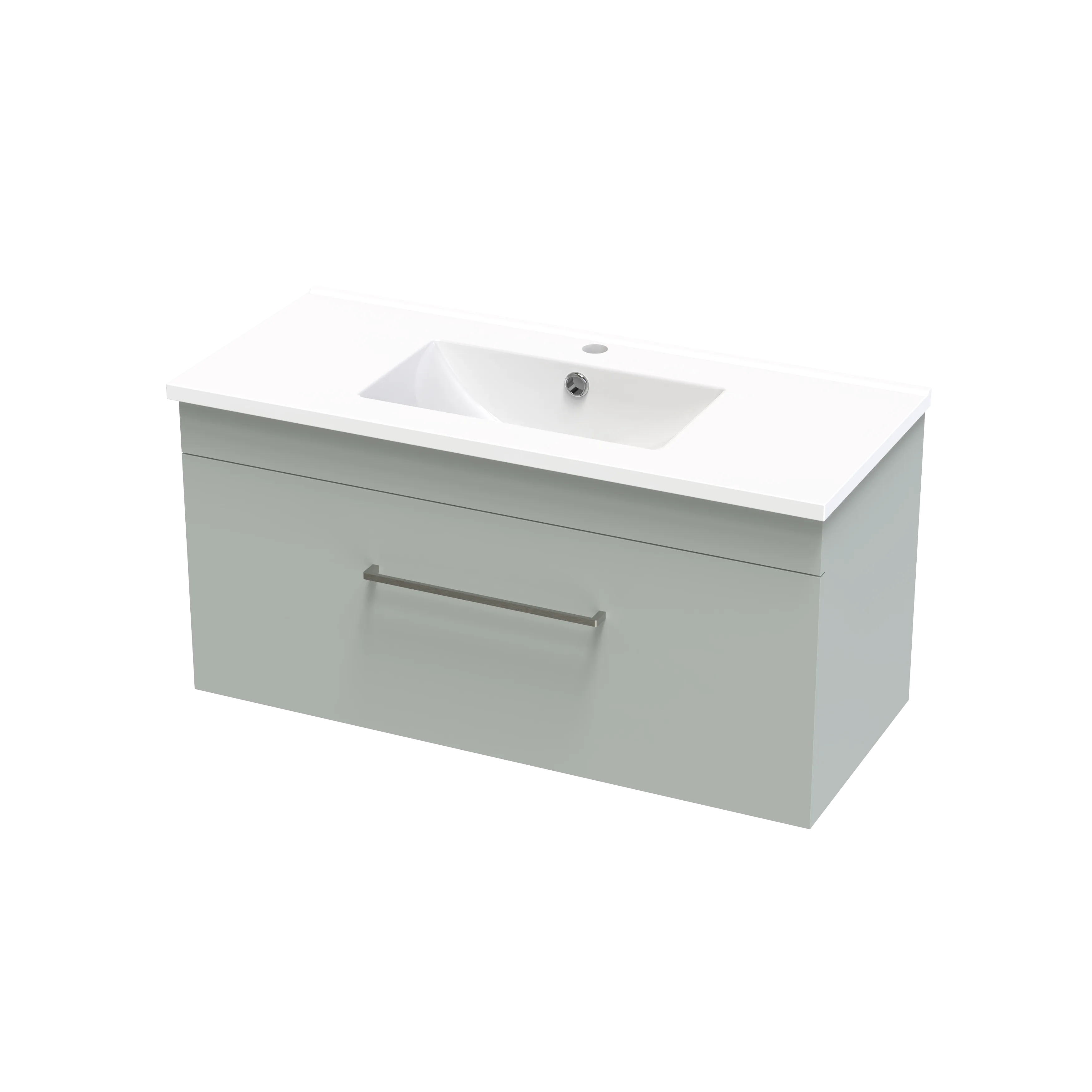 Cashmere Slim 900 Single Drawer Wall Vanity