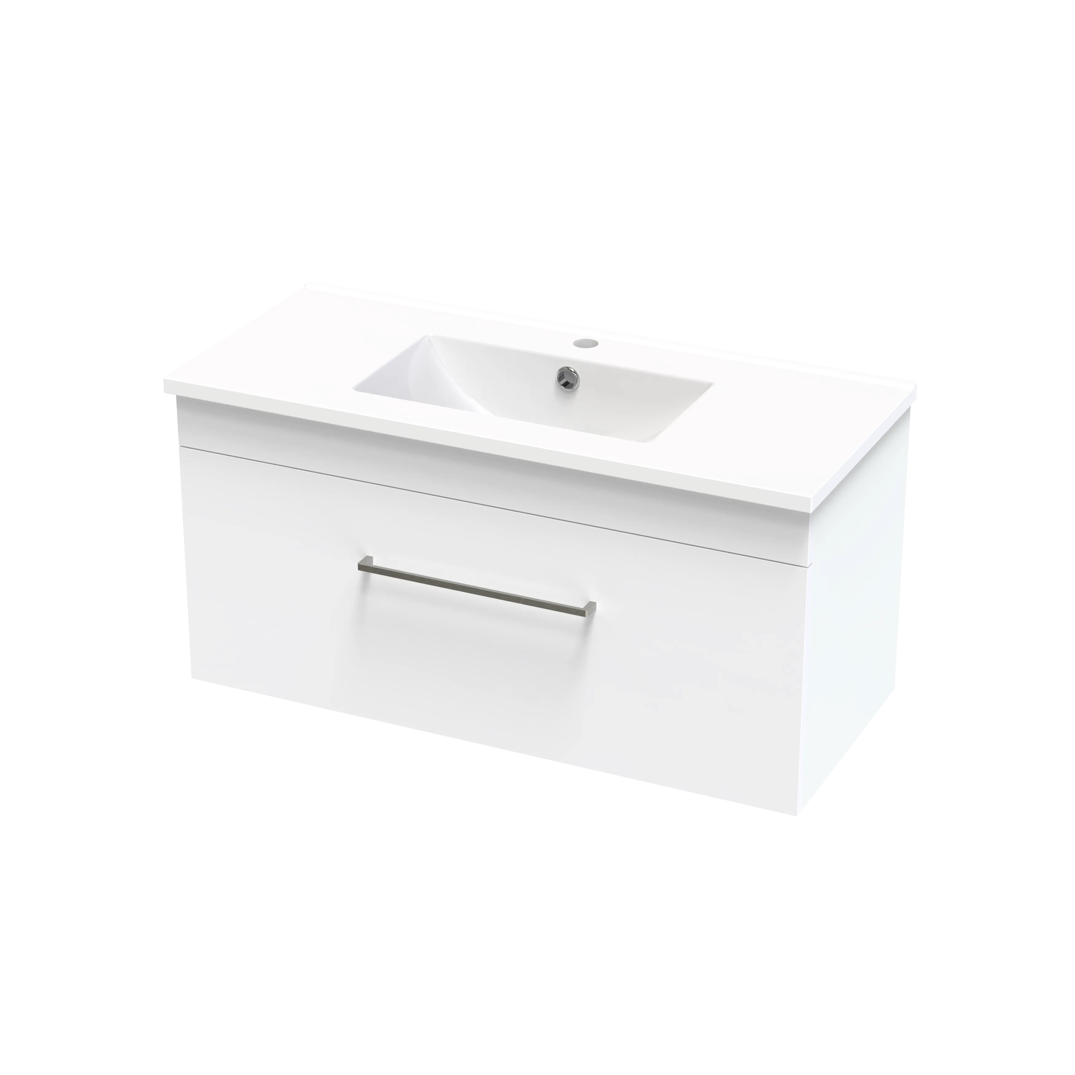 Cashmere Slim 900 Single Drawer Wall Vanity