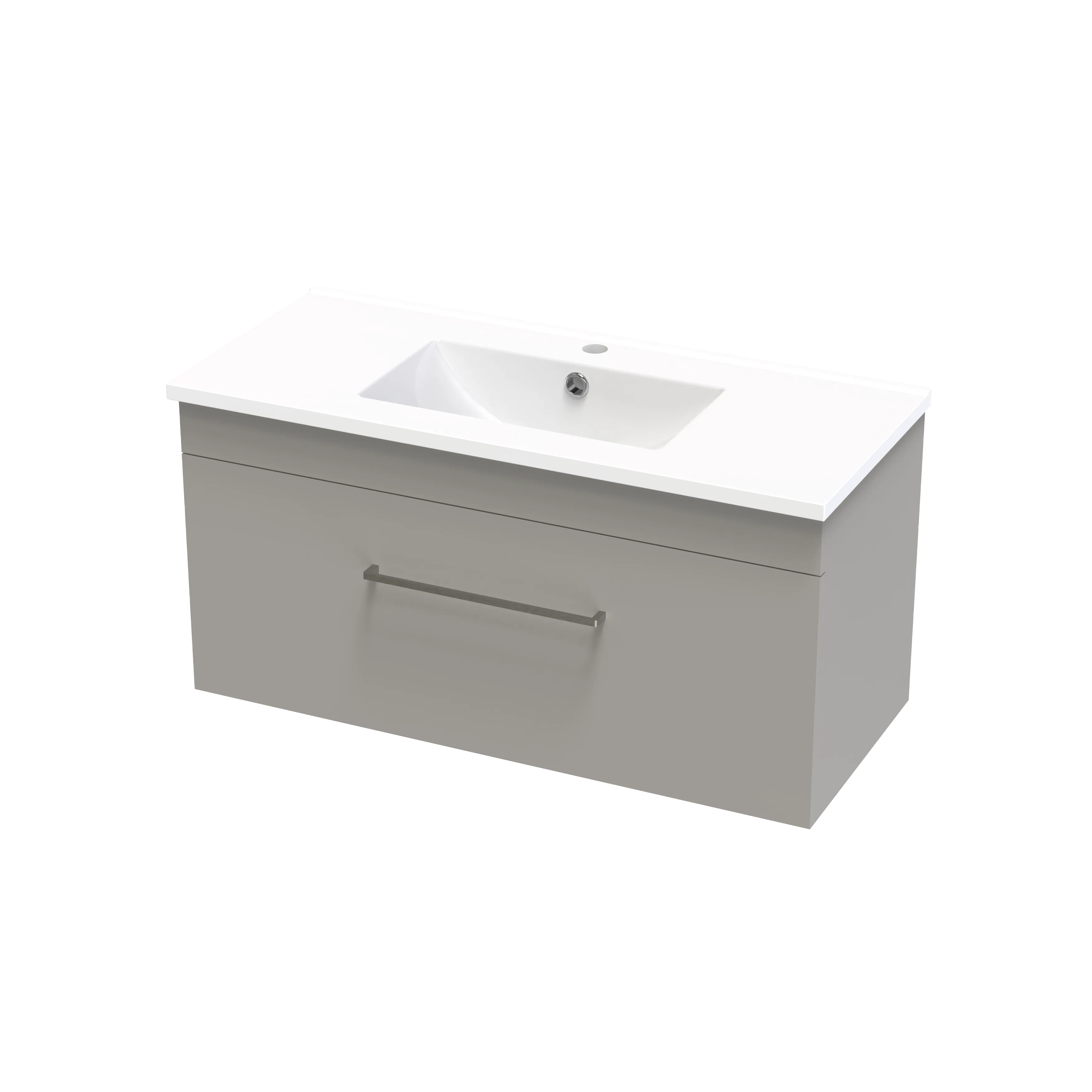 Cashmere Slim 900 Single Drawer Wall Vanity