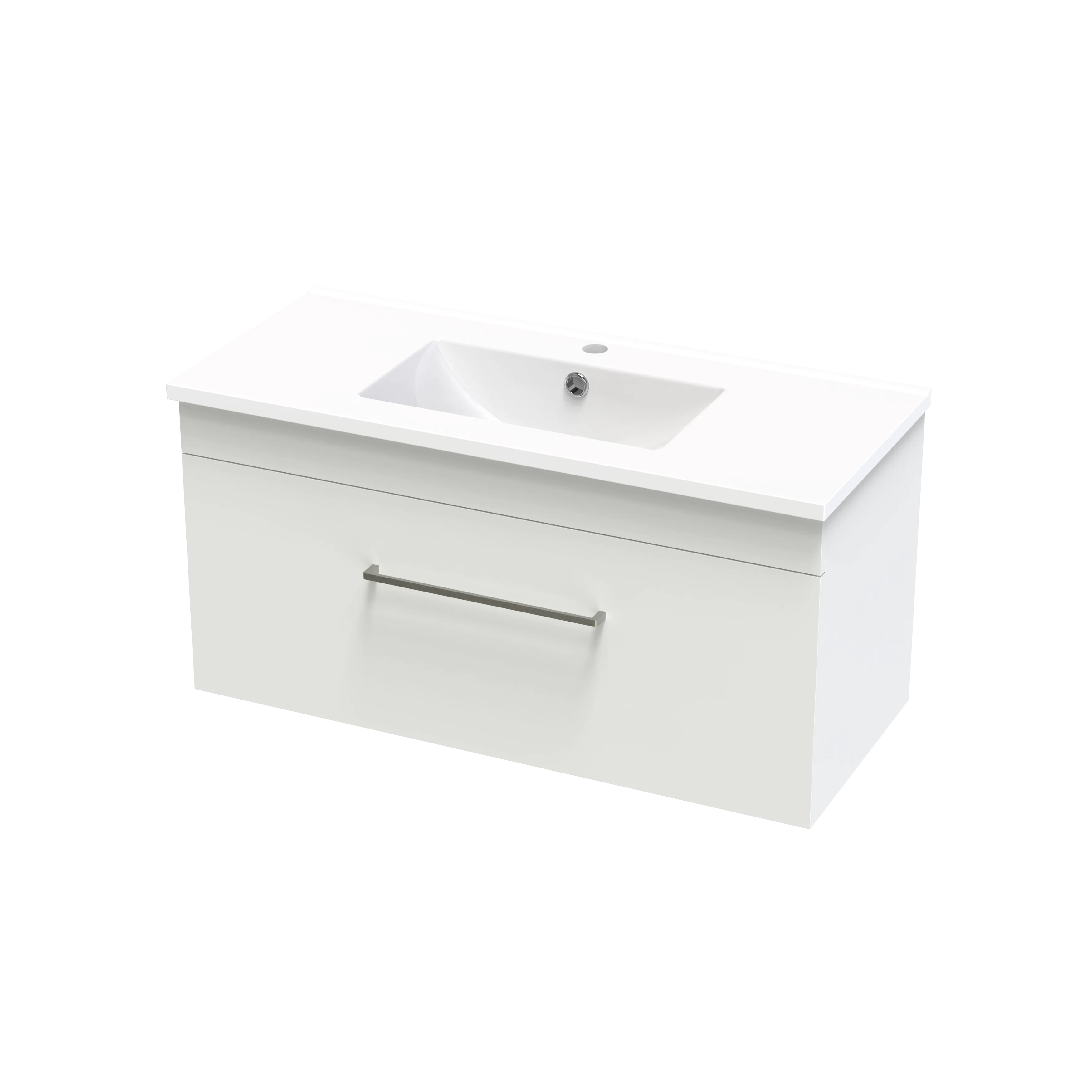 Cashmere Slim 900 Single Drawer Wall Vanity