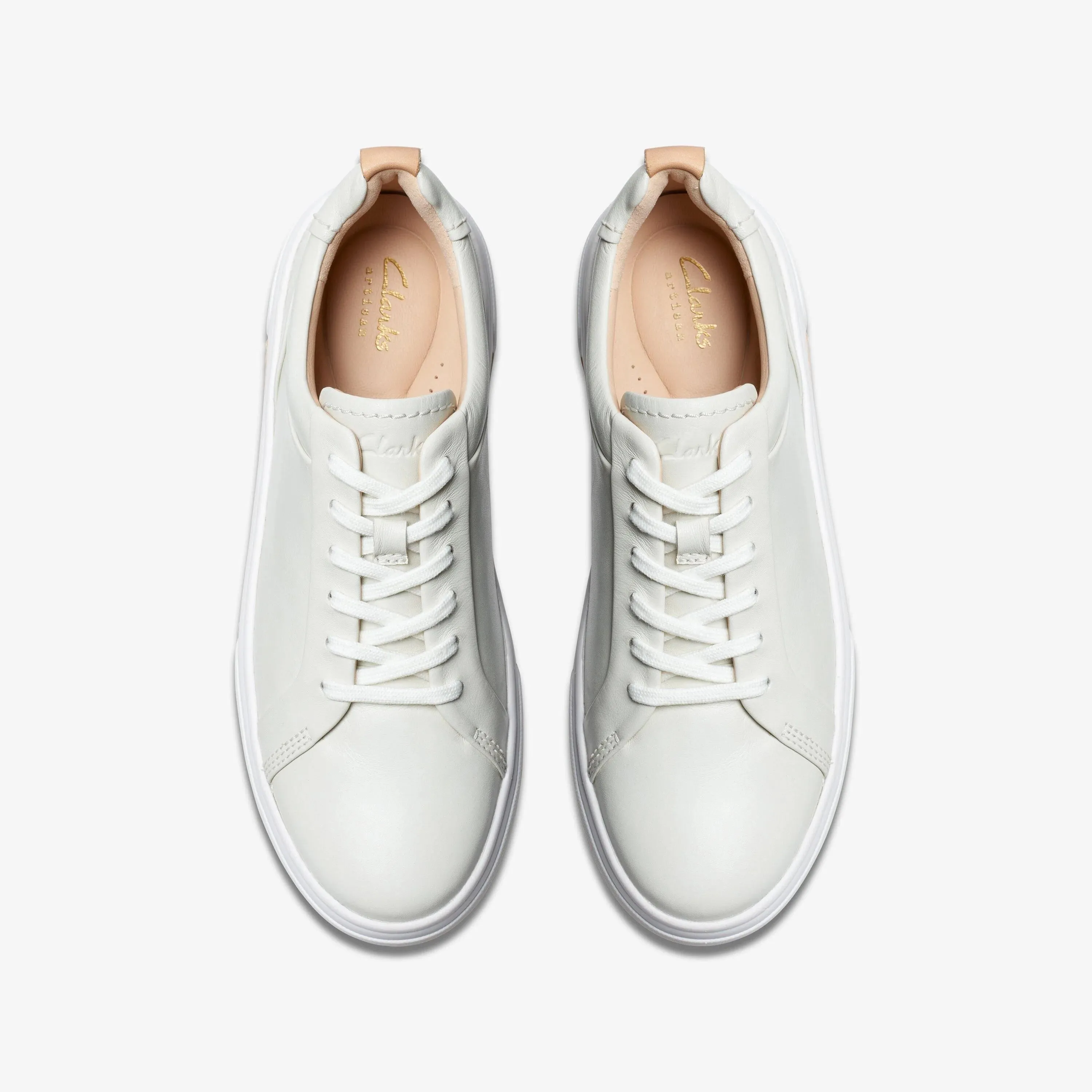 CLARKS | SNEAKERS MUJER | HOLLYHOCK WALK OFF WHITE LEATHER | BLANCO