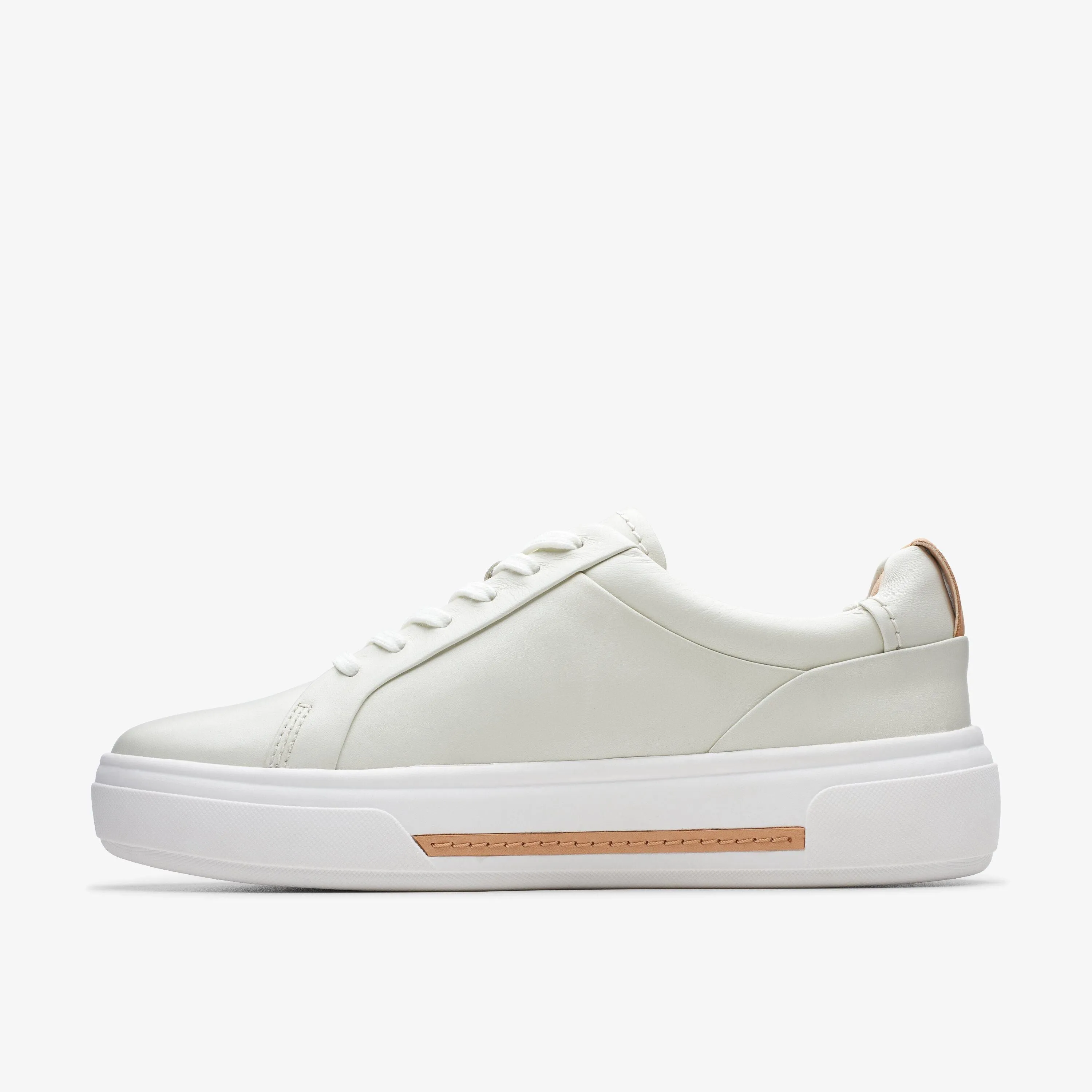 CLARKS | SNEAKERS MUJER | HOLLYHOCK WALK OFF WHITE LEATHER | BLANCO