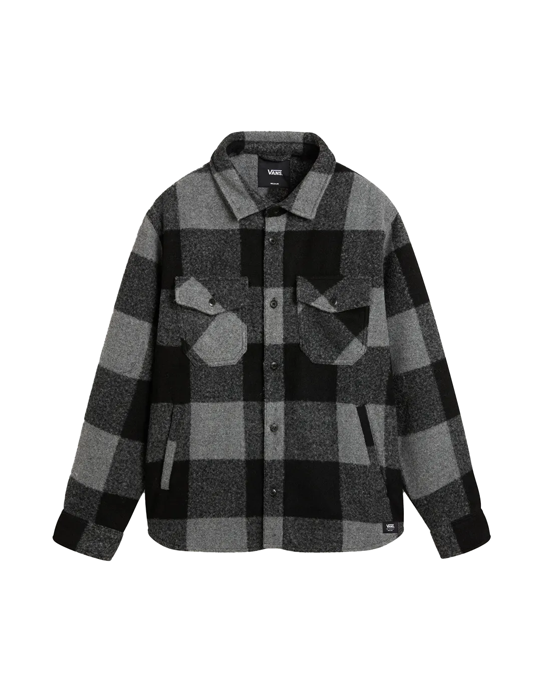 Denby Fuzzy Shacket Black/drizzle