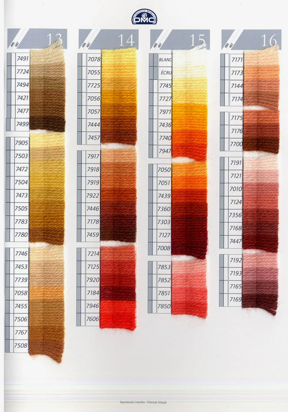 DMC Lana Colbert da tappezzeria - Colori dal nr 7202 al nr 7379