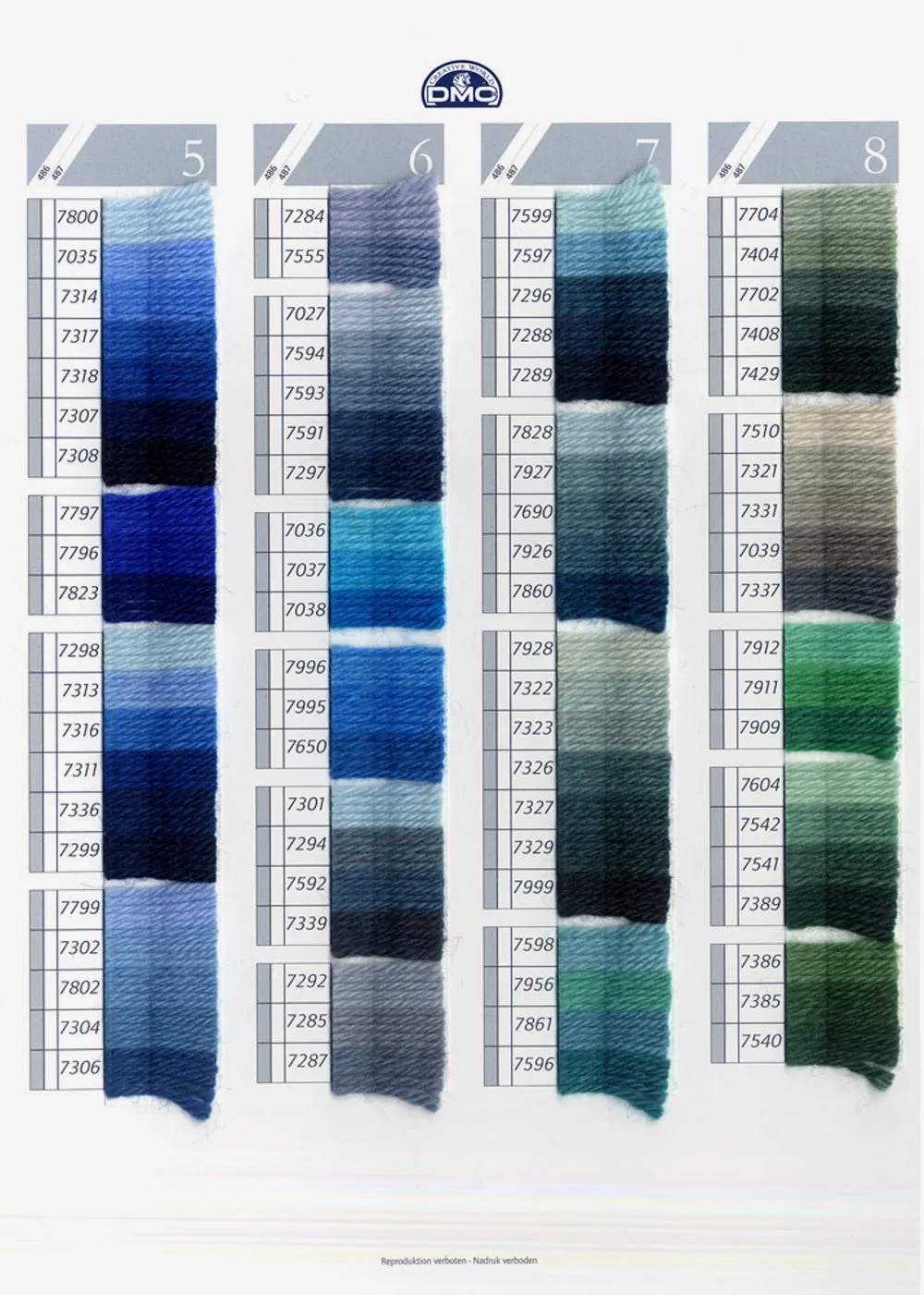 DMC Lana Colbert da tappezzeria - Colori dal nr 7202 al nr 7379