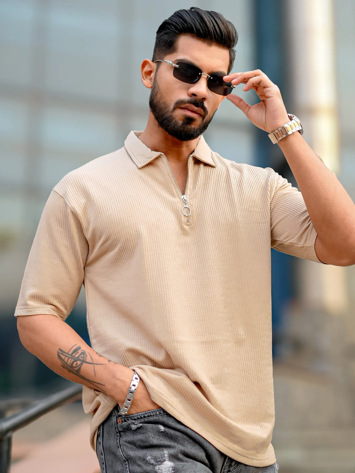 Elliot Biscuit Polo T-Shirt