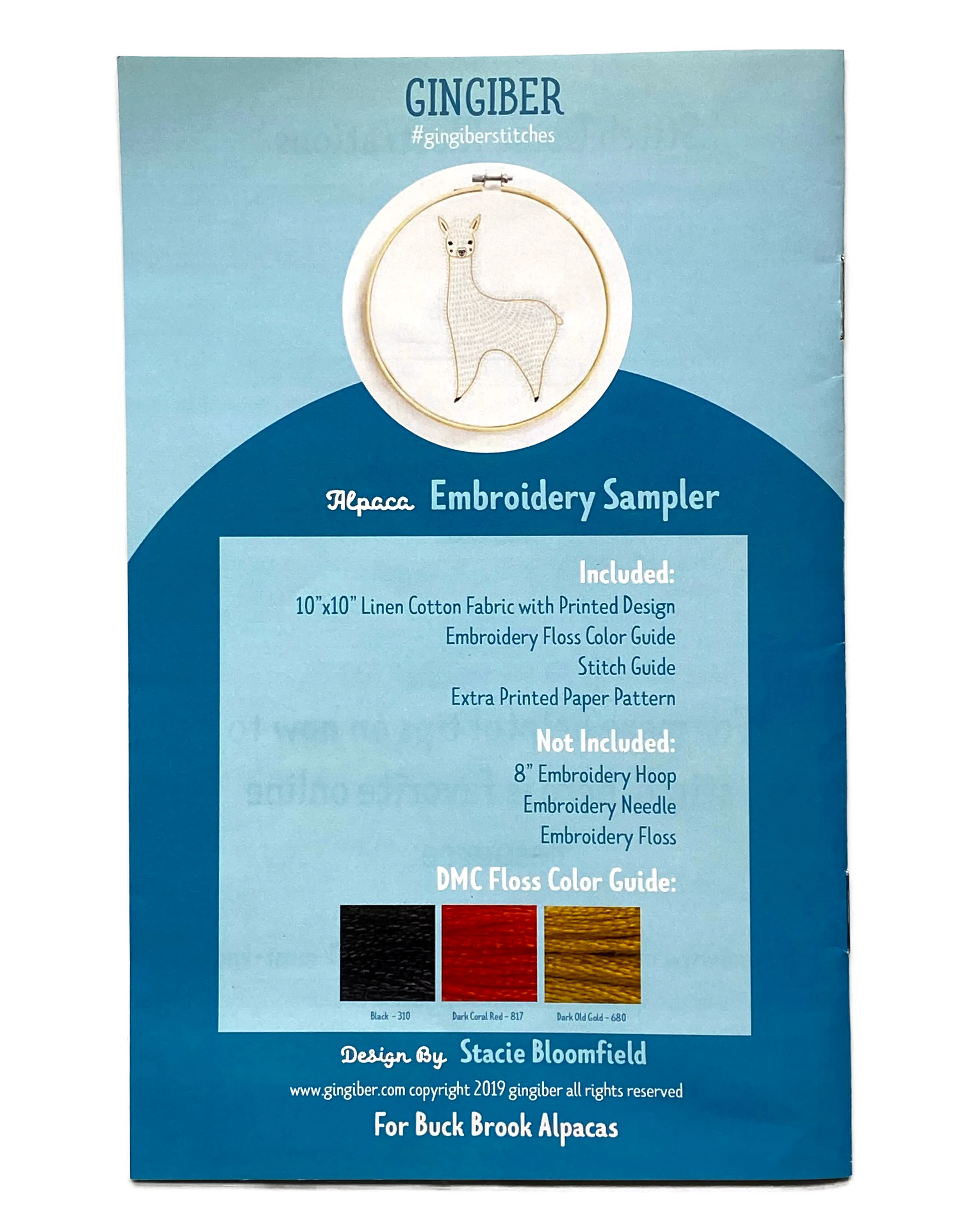EMBROIDERY SAMPLER / ALPACA