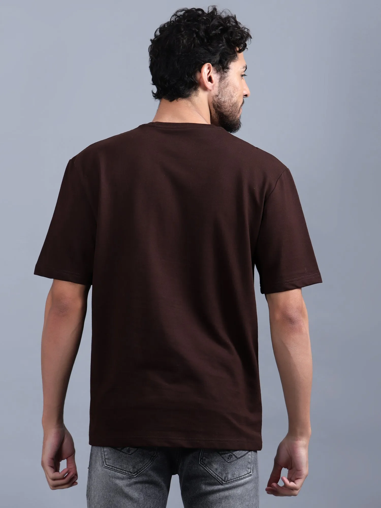 Heavyweight Oversize Solid T-Shirt Coffee Brown