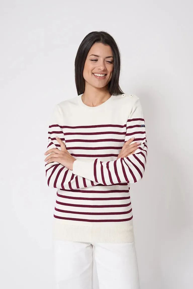 Jersey de lana cuello redondo con cenefa - A3311