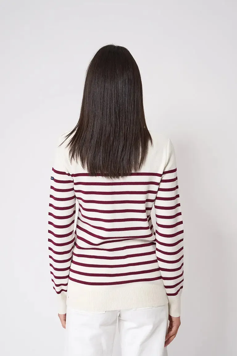 Jersey de lana cuello redondo con cenefa - A3311