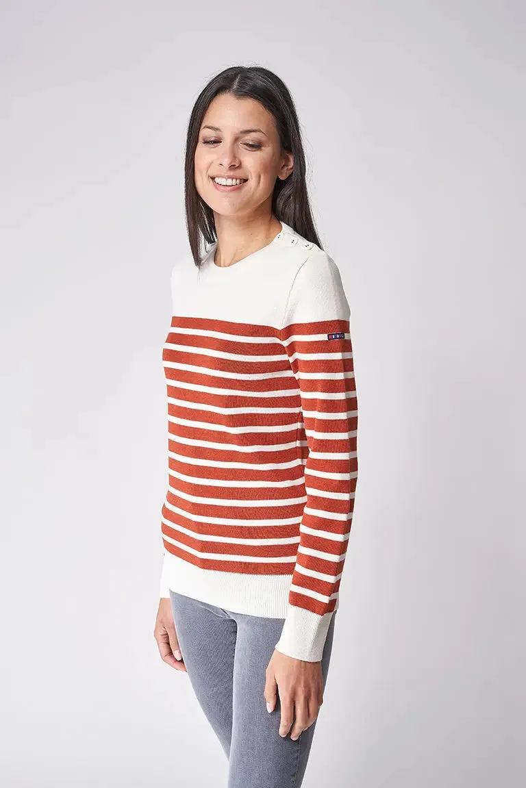 Jersey de lana cuello redondo con cenefa - A3311
