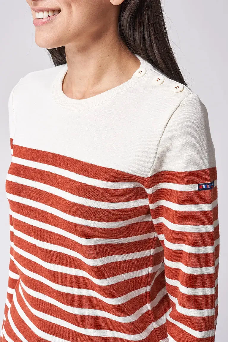 Jersey de lana cuello redondo con cenefa - A3311