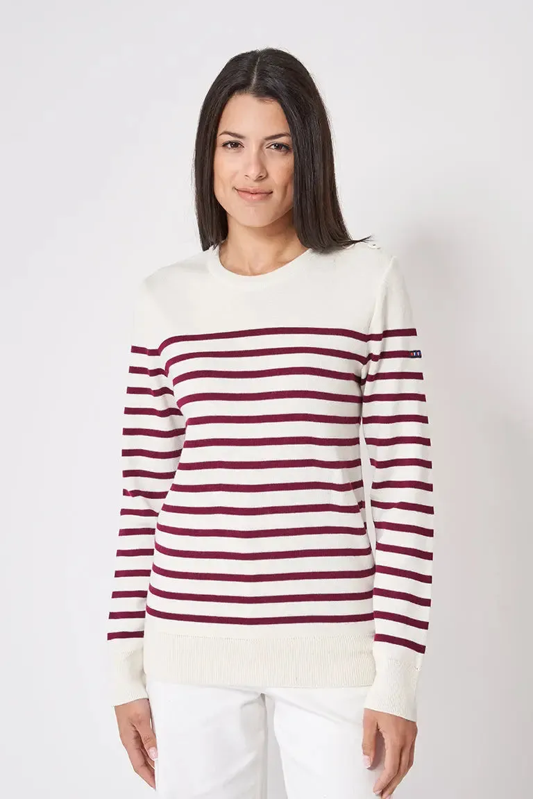 Jersey de lana cuello redondo con cenefa - A3311