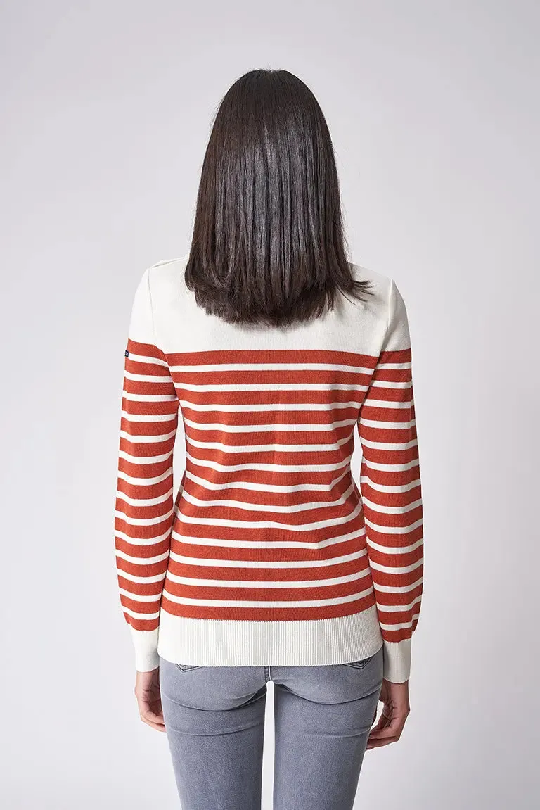 Jersey de lana cuello redondo con cenefa - A3311