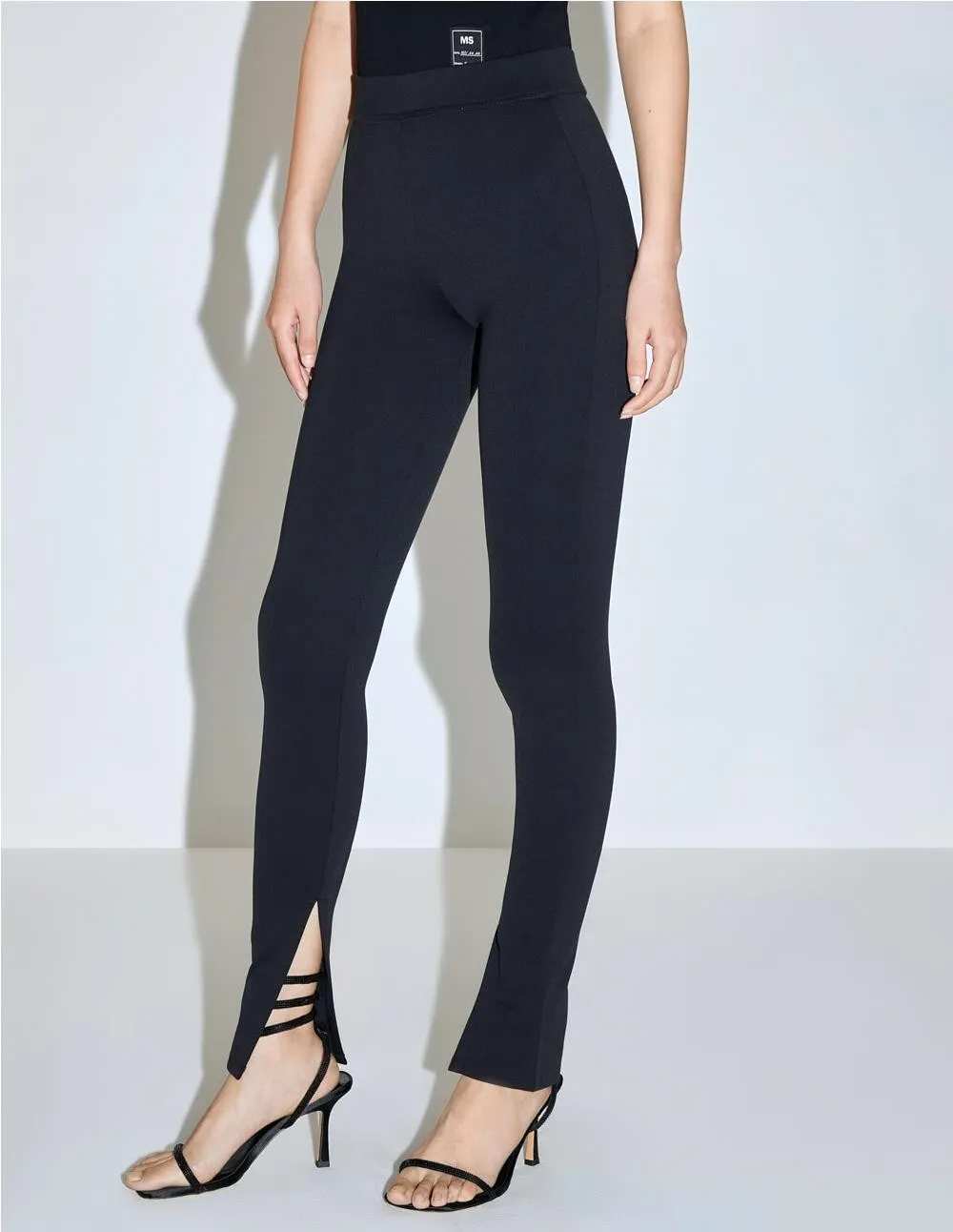 Leggings Miss Sixty Con Abertura En El Tobillow Negros Mujer