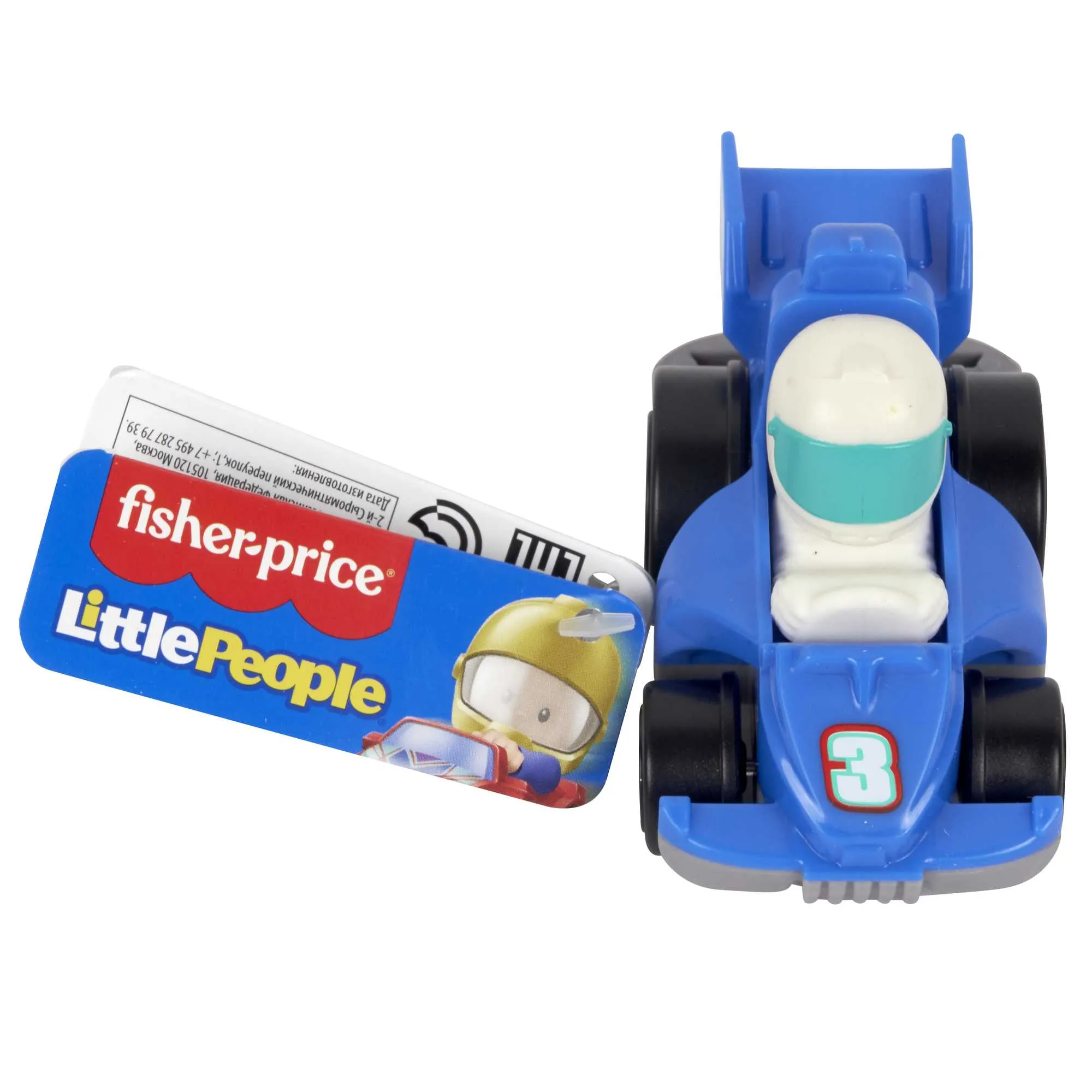 Little People Hot Wheels Juguete para Bebés Vehículo Wheelies Azul de Carreras