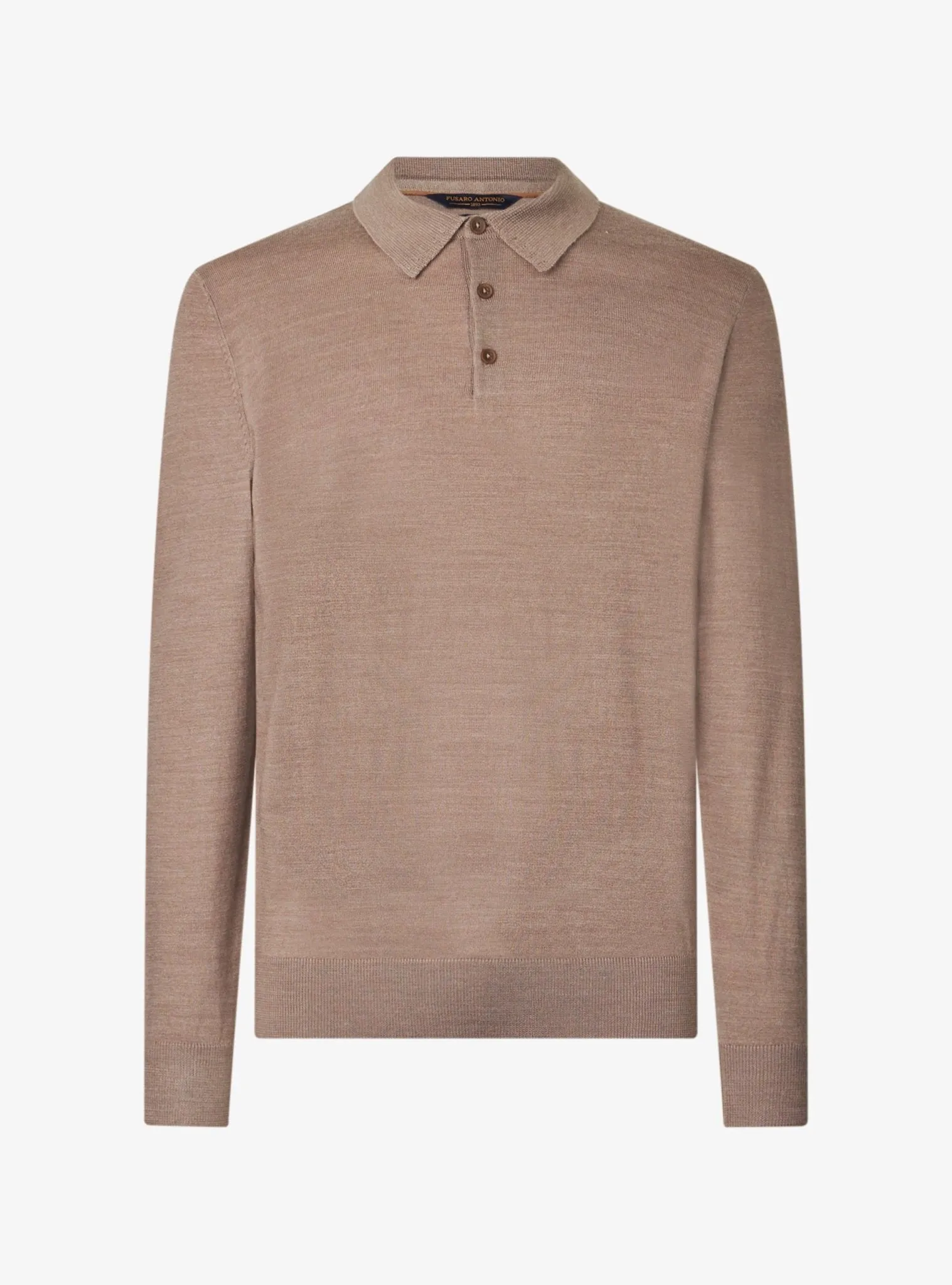 Maglia con chiusura a tre bottoni in lana merinos - Button