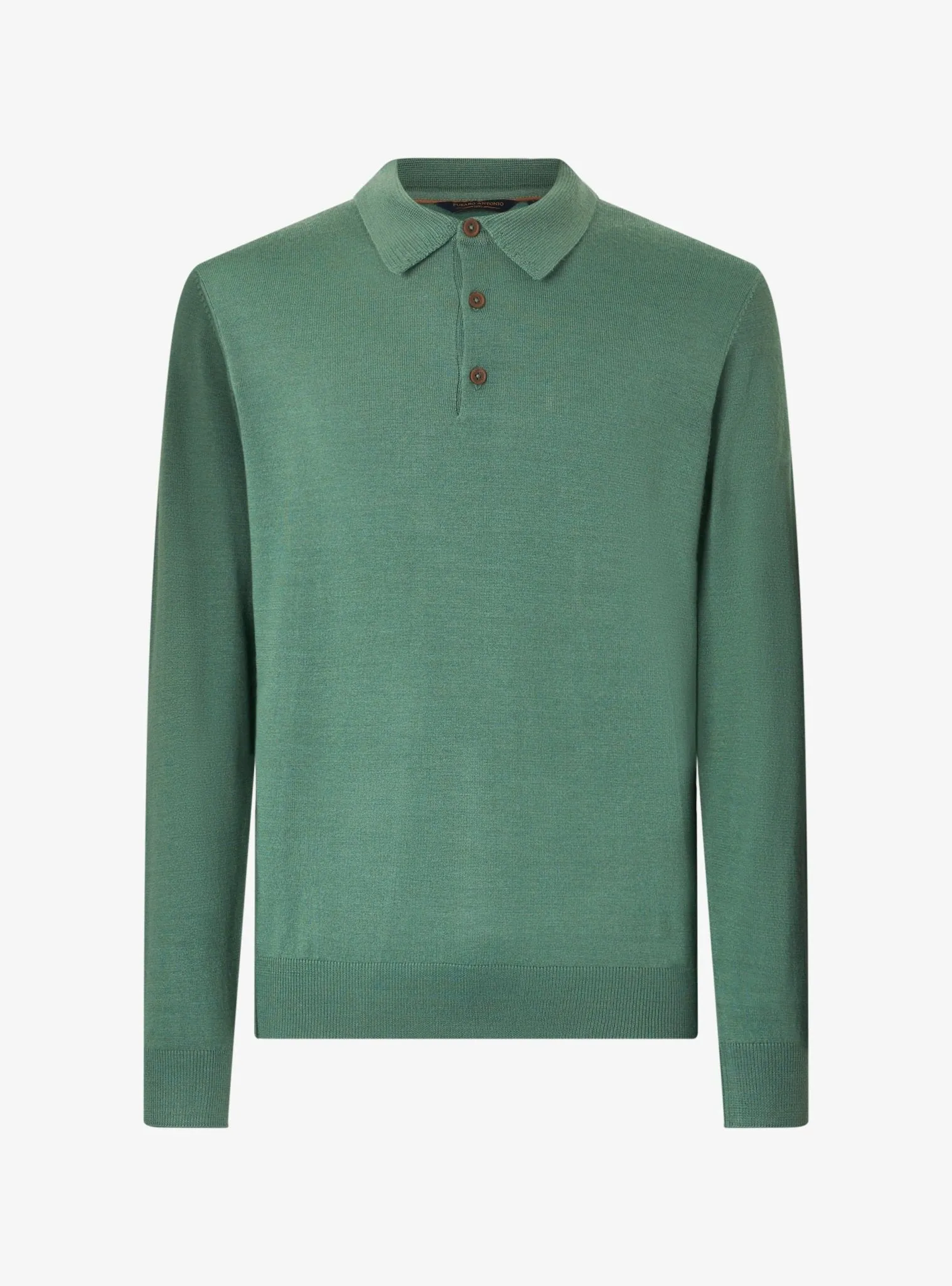 Maglia con chiusura a tre bottoni in lana merinos - Button