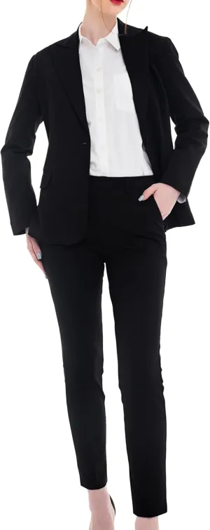 Marycrafts Women's Pant Suits Set  Professional Business Suiting Blazer and Pants 2 Piece Outfit
