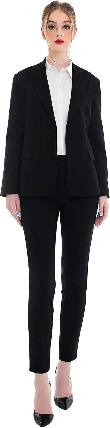 Marycrafts Women's Pant Suits Set  Professional Business Suiting Blazer and Pants 2 Piece Outfit