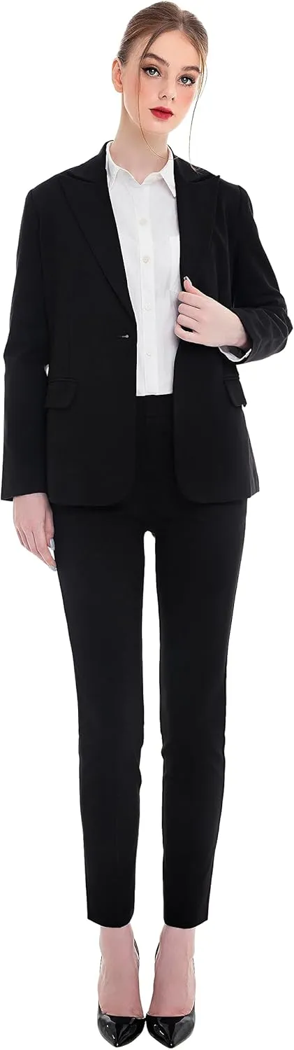 Marycrafts Women's Pant Suits Set  Professional Business Suiting Blazer and Pants 2 Piece Outfit