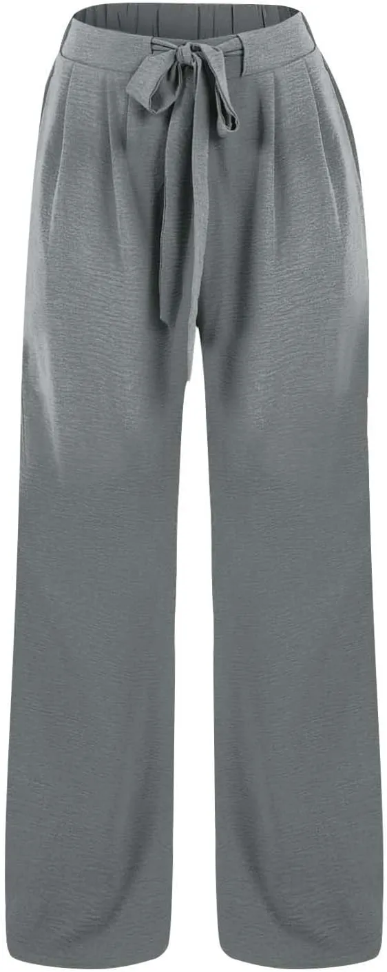 Moonker Girls Wide Leg Palazzo Pants Baggy 2222222 Summer High Elastic Waist Flowy Casual Trousers Y2k Beach