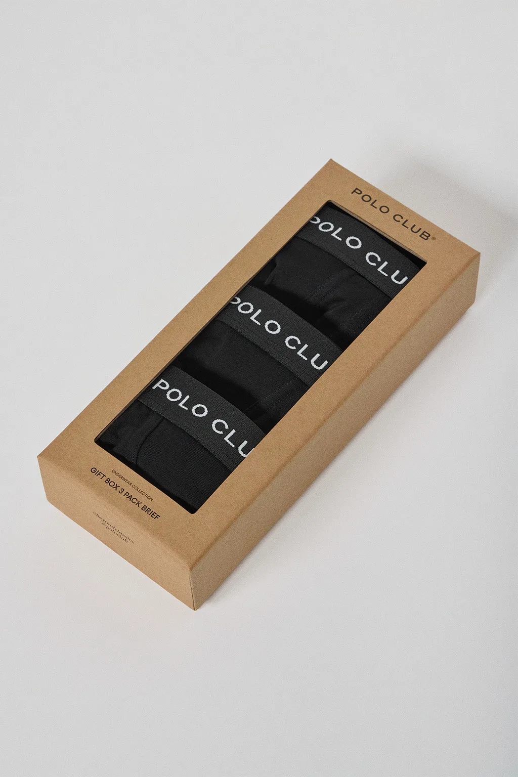 Pack de tres slips negros con detalle Polo Club