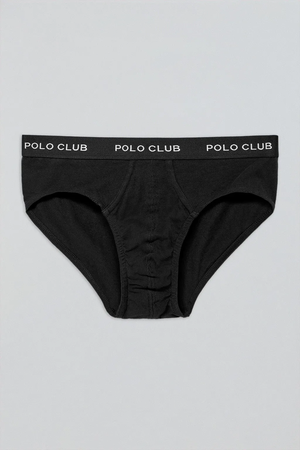 Pack de tres slips negros con detalle Polo Club