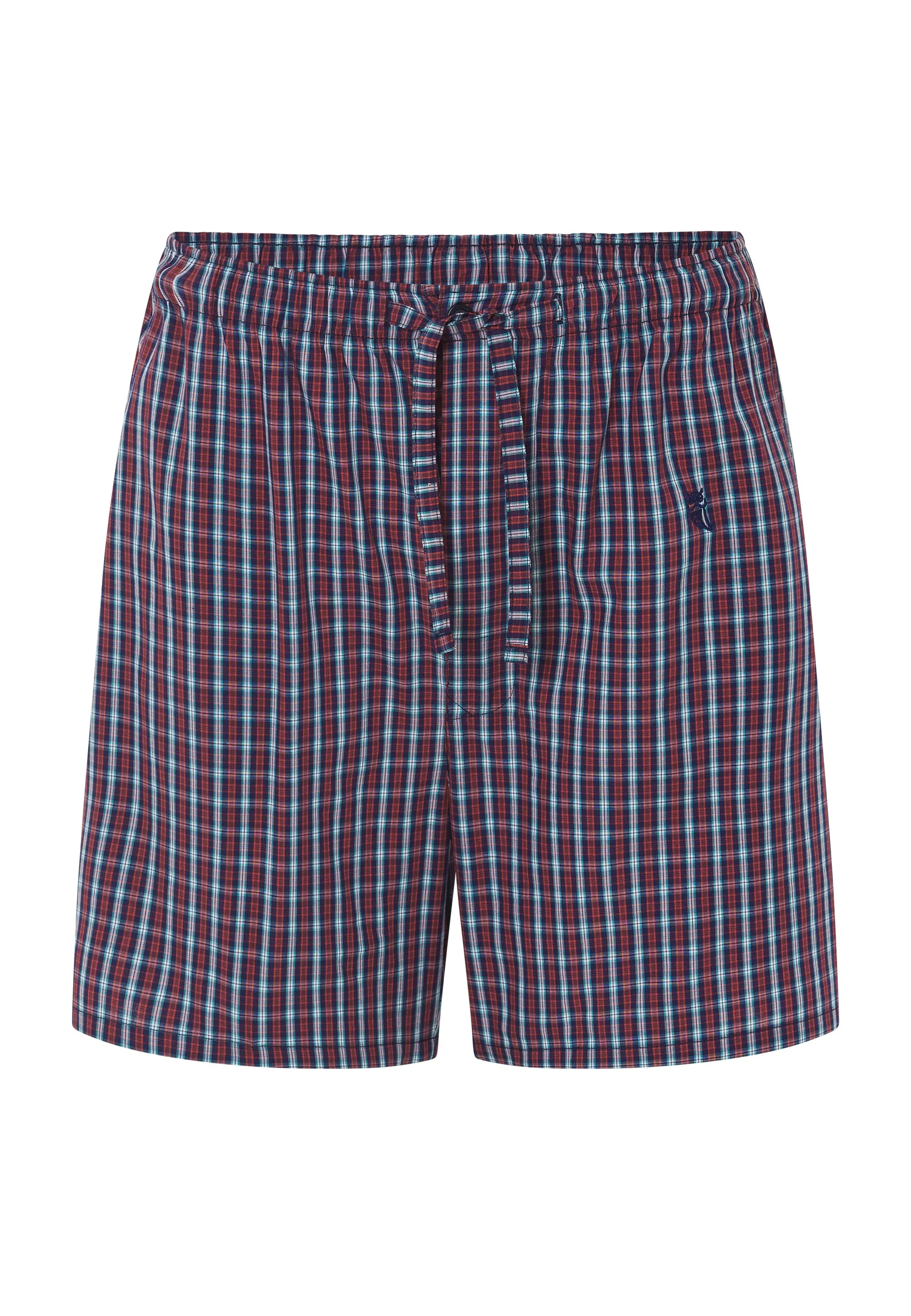 Pantalón Pijama Hombre Corto Algodón Popelín Cuadros - Rojo 8501_94