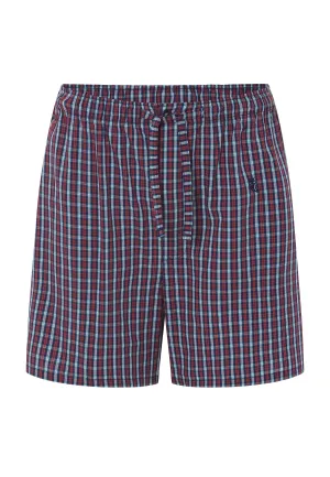 Pantalón Pijama Hombre Corto Algodón Popelín Cuadros - Rojo 8501_94