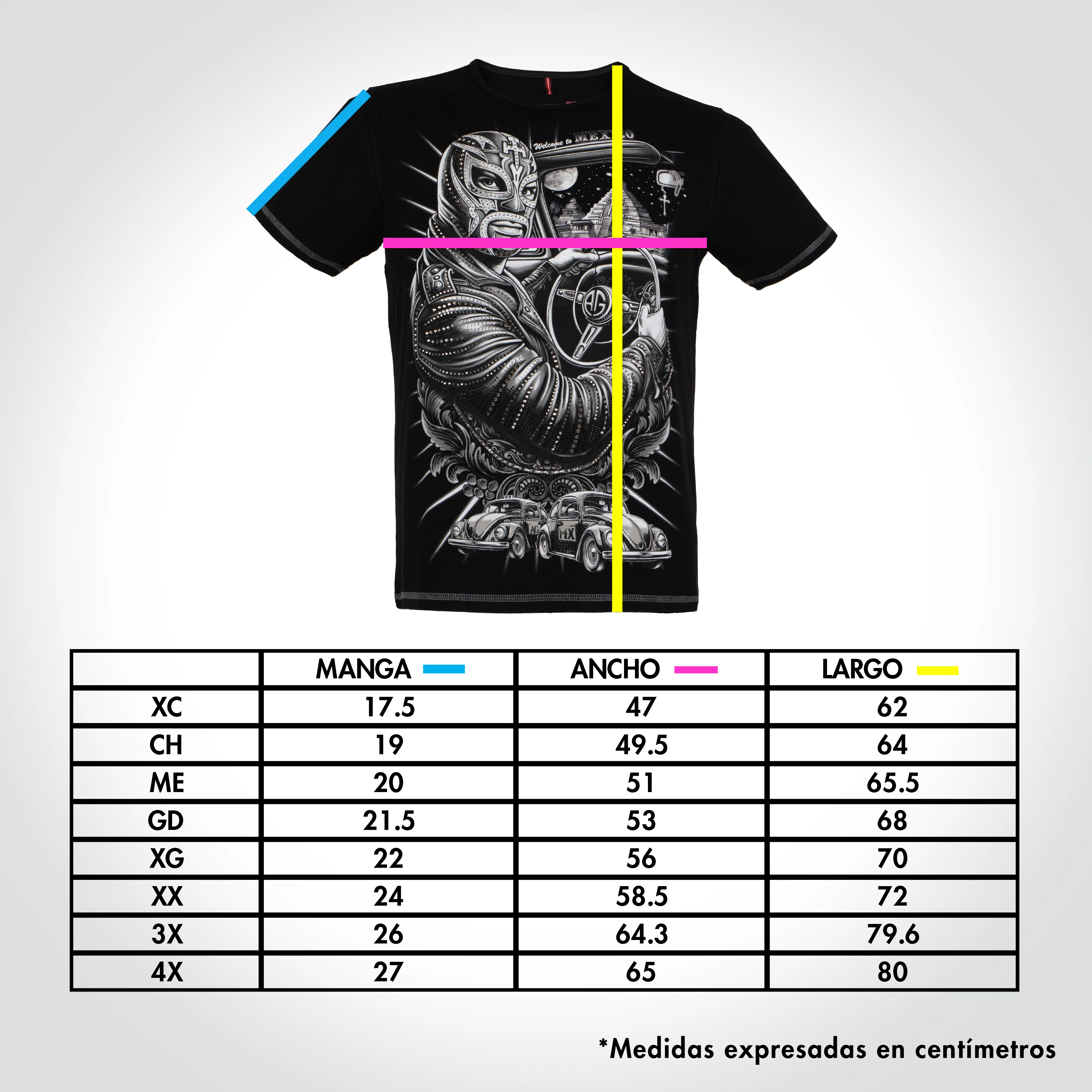 Playera estampada para hombre con aplicación de pedrería brillante - Modelo EL ARJONA
